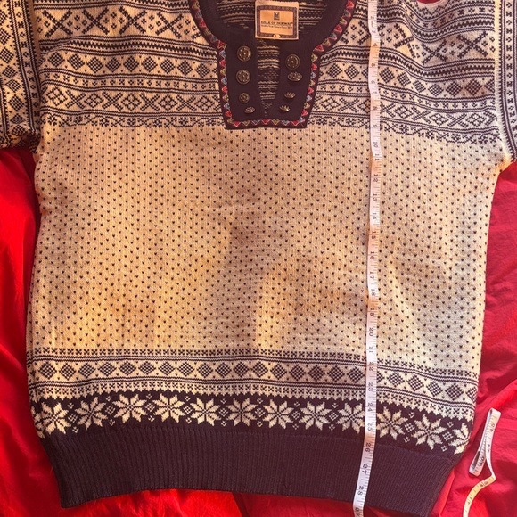 Dale of Norway Navy and Cream Crew Neck Sweater - Picture 4 of 7